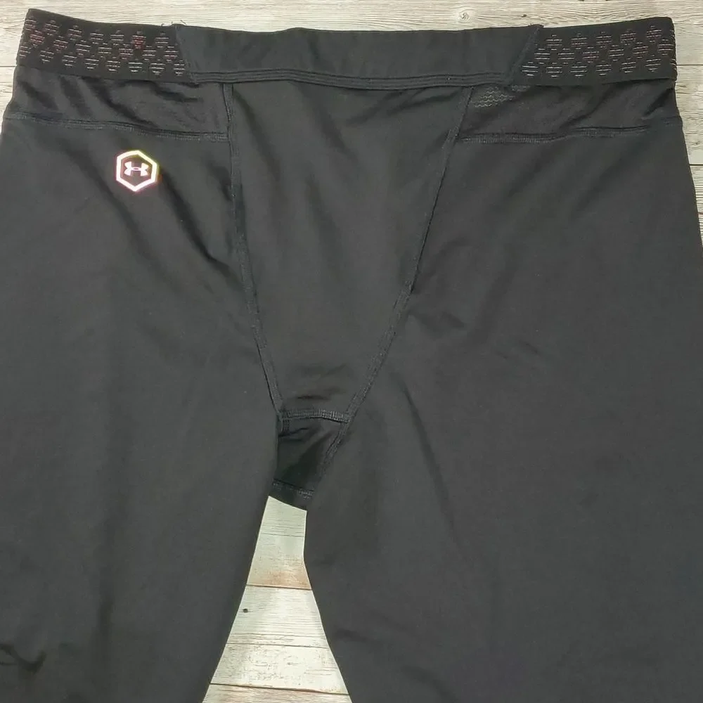 Men's Under Armour Rush 3/4 Leggings Black 2XL‎